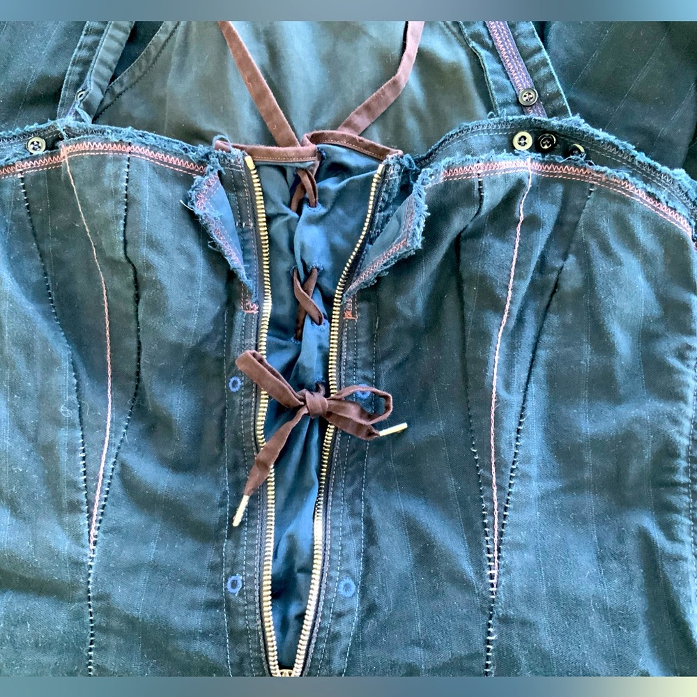 Marithé Francois Girbaud designer sexy jeans dress with special details